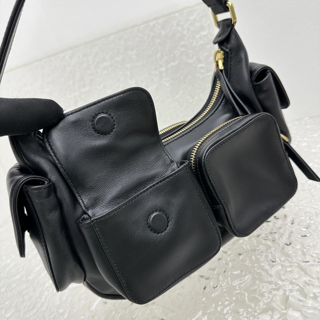 Miu Miu Nappa Leather Pocket Bag (21-12-6cm) - FashionPlug