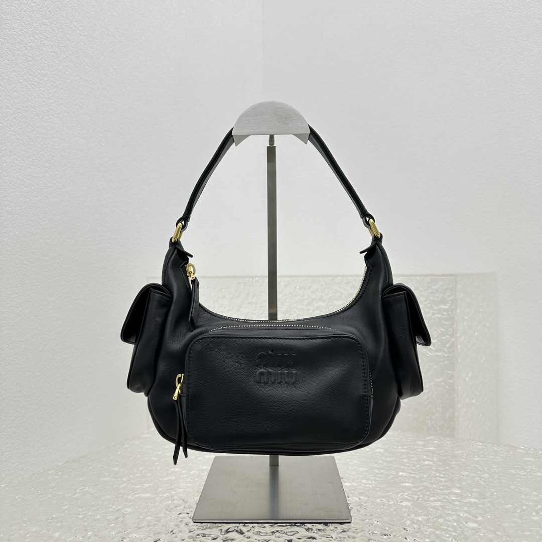 Miu Miu Nappa Leather Pocket Bag (21-12-6cm) - FashionPlug