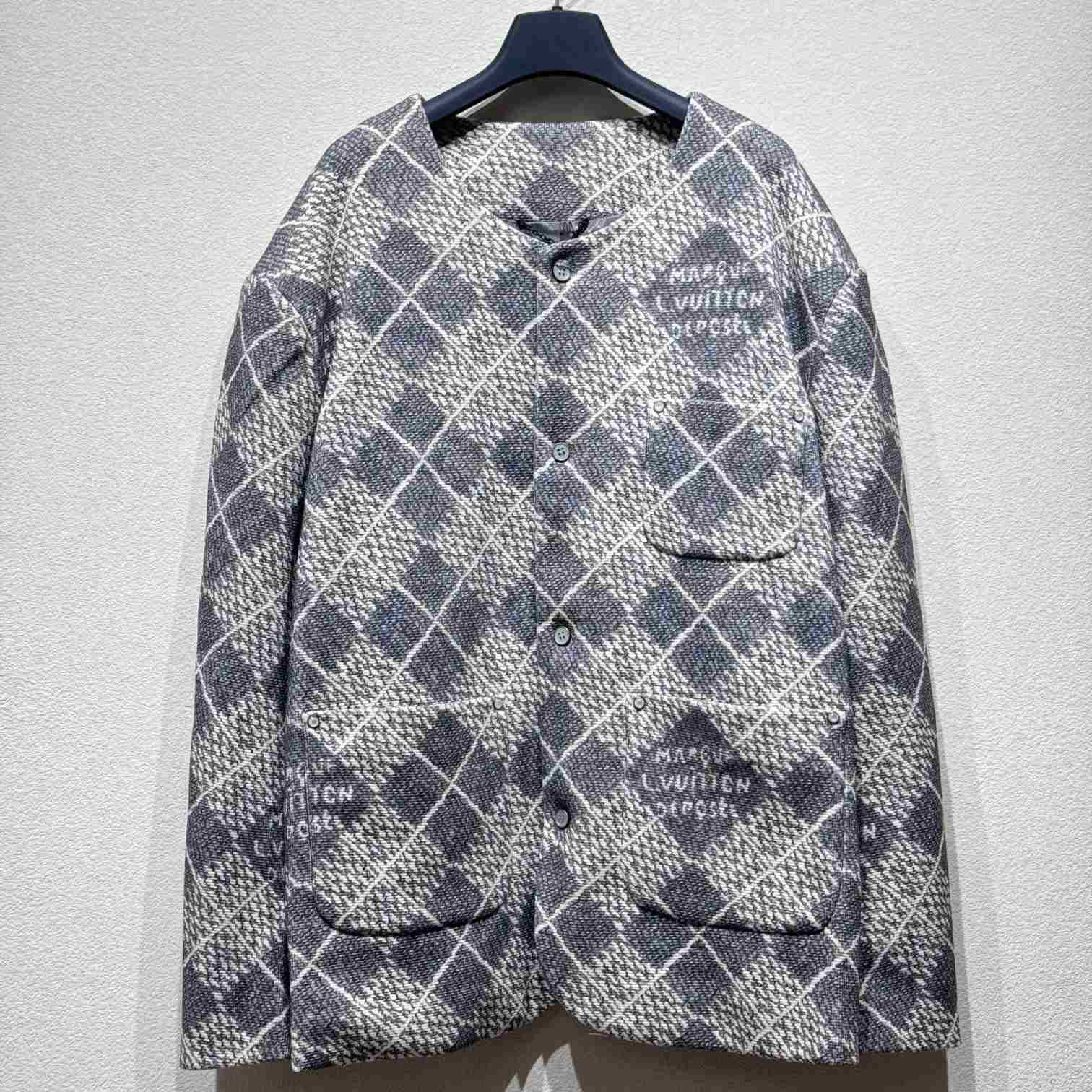 Louis Vuitton Chic Collarless Wool Jacket   1AGIZY - FashionPlug