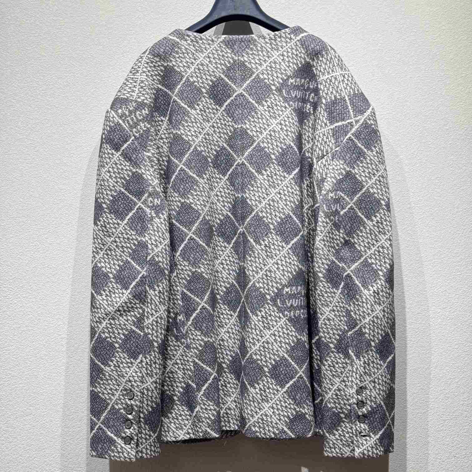 Louis Vuitton Chic Collarless Wool Jacket   1AGIZY - FashionPlug