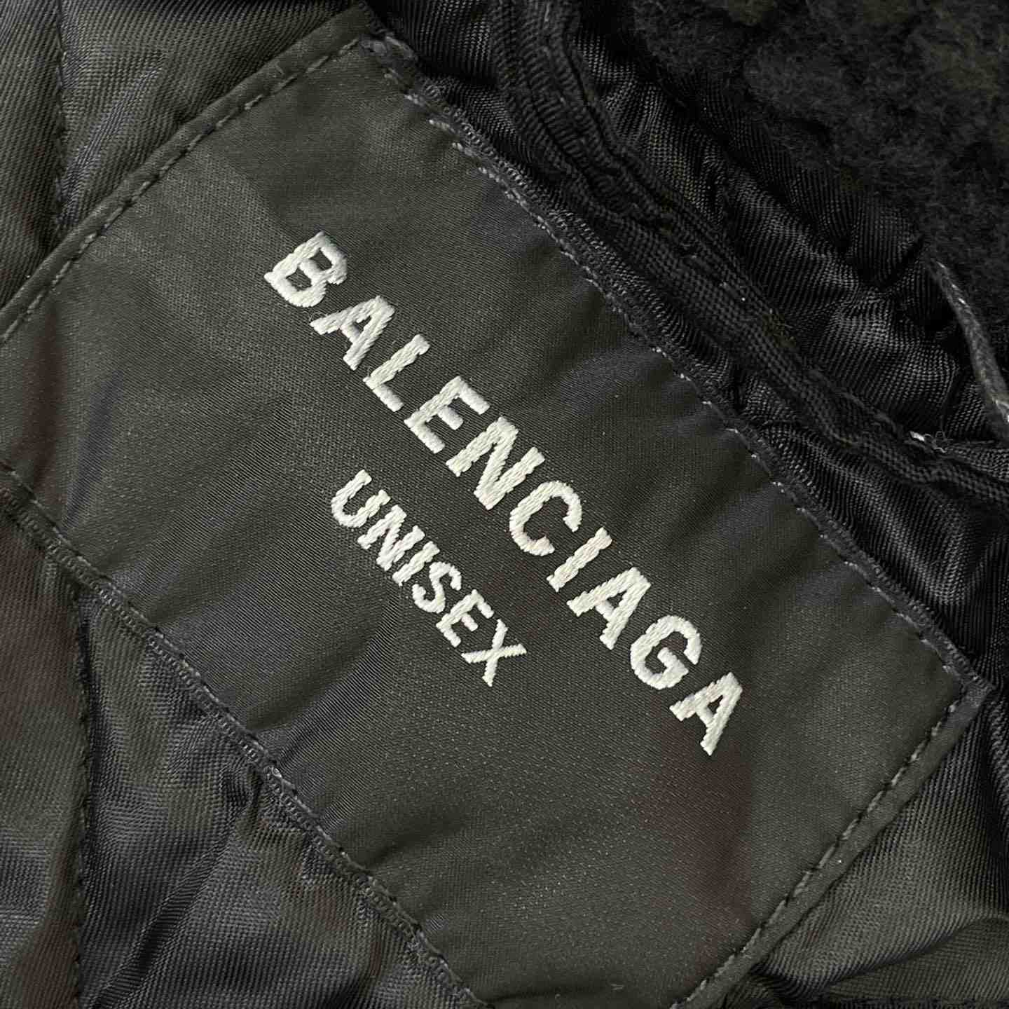 Balenciaga Unity Destroyed Bomber Jacket Black - FashionPlug