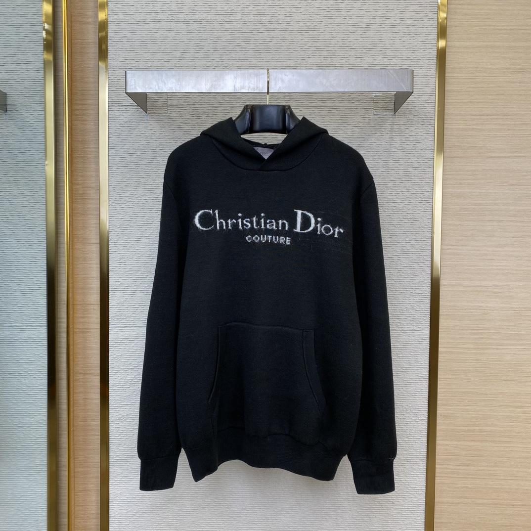 Christian Dior Couture Hooded Sweatshirt  - FashionPlug