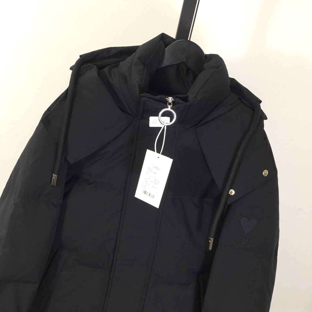 Ami De Coeur Patch Down Jacket - FashionPlug