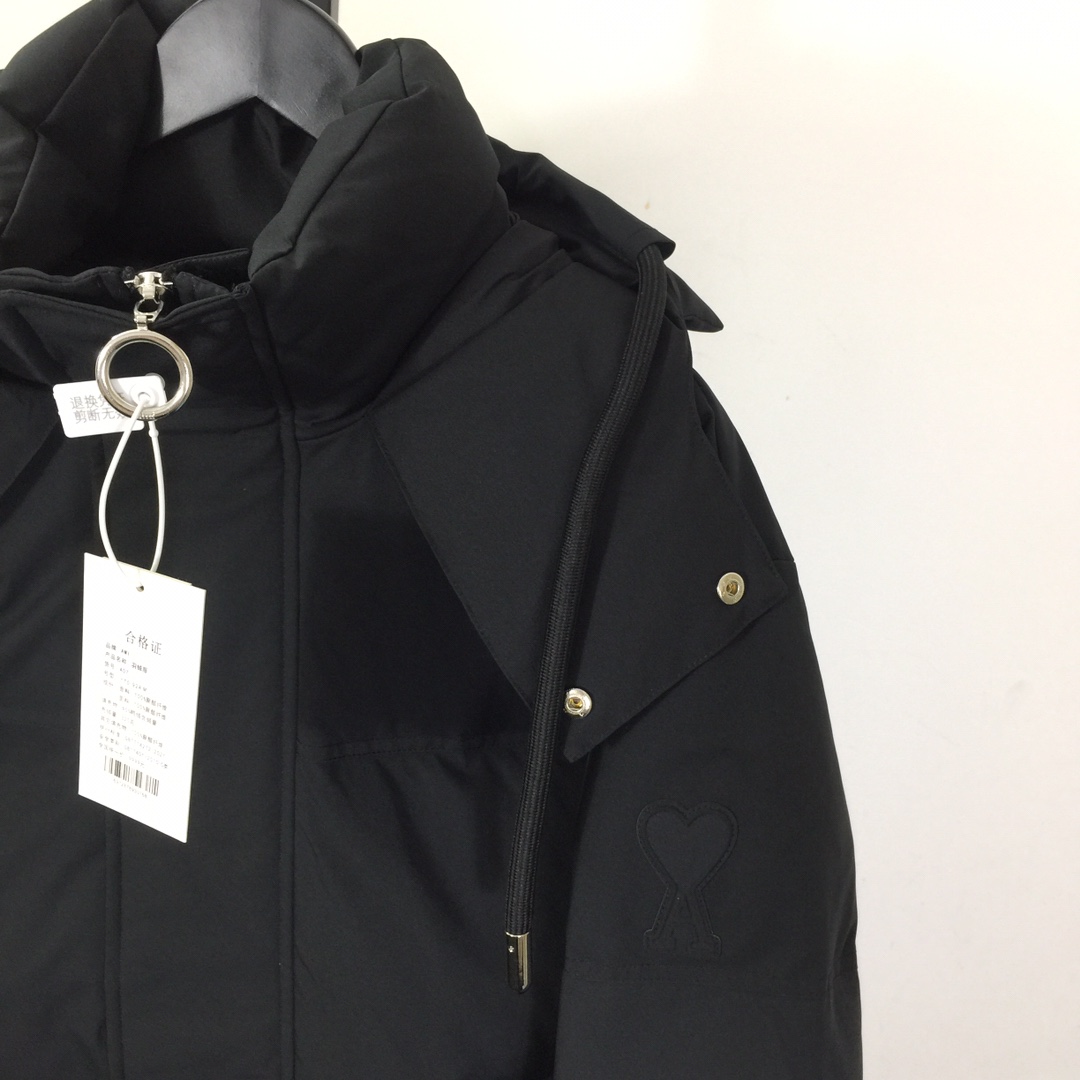 Ami De Coeur Patch Down Jacket - FashionPlug