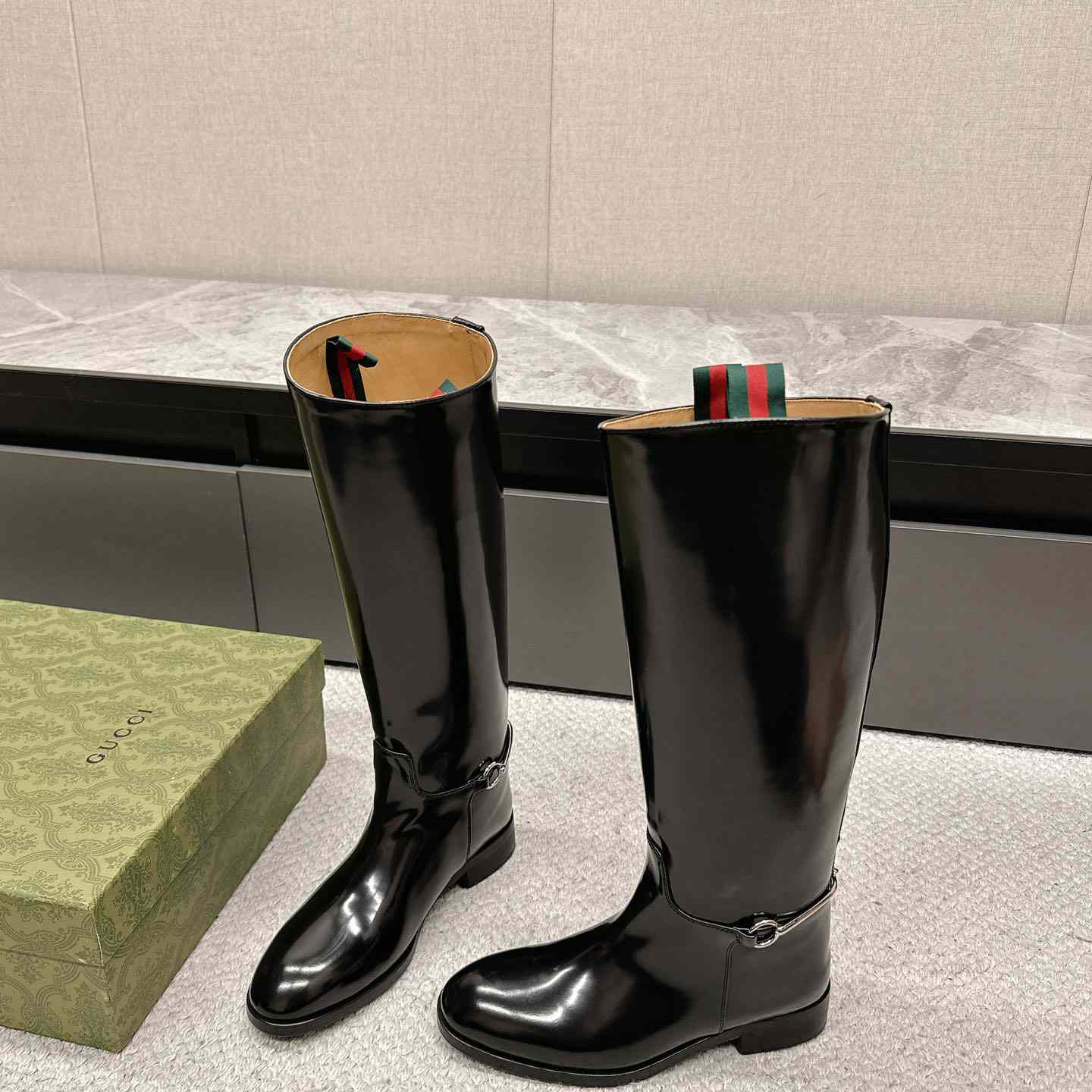 Gucci Women's Slim Horsebit Boot - FashionPlug