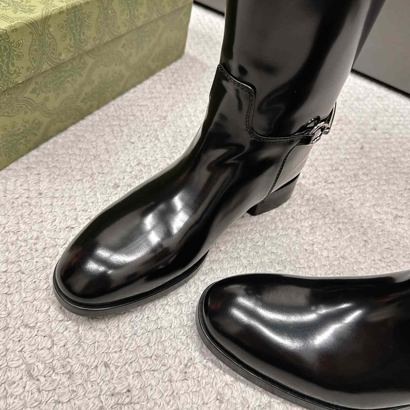 Gucci Women's Slim Horsebit Boot - FashionPlug
