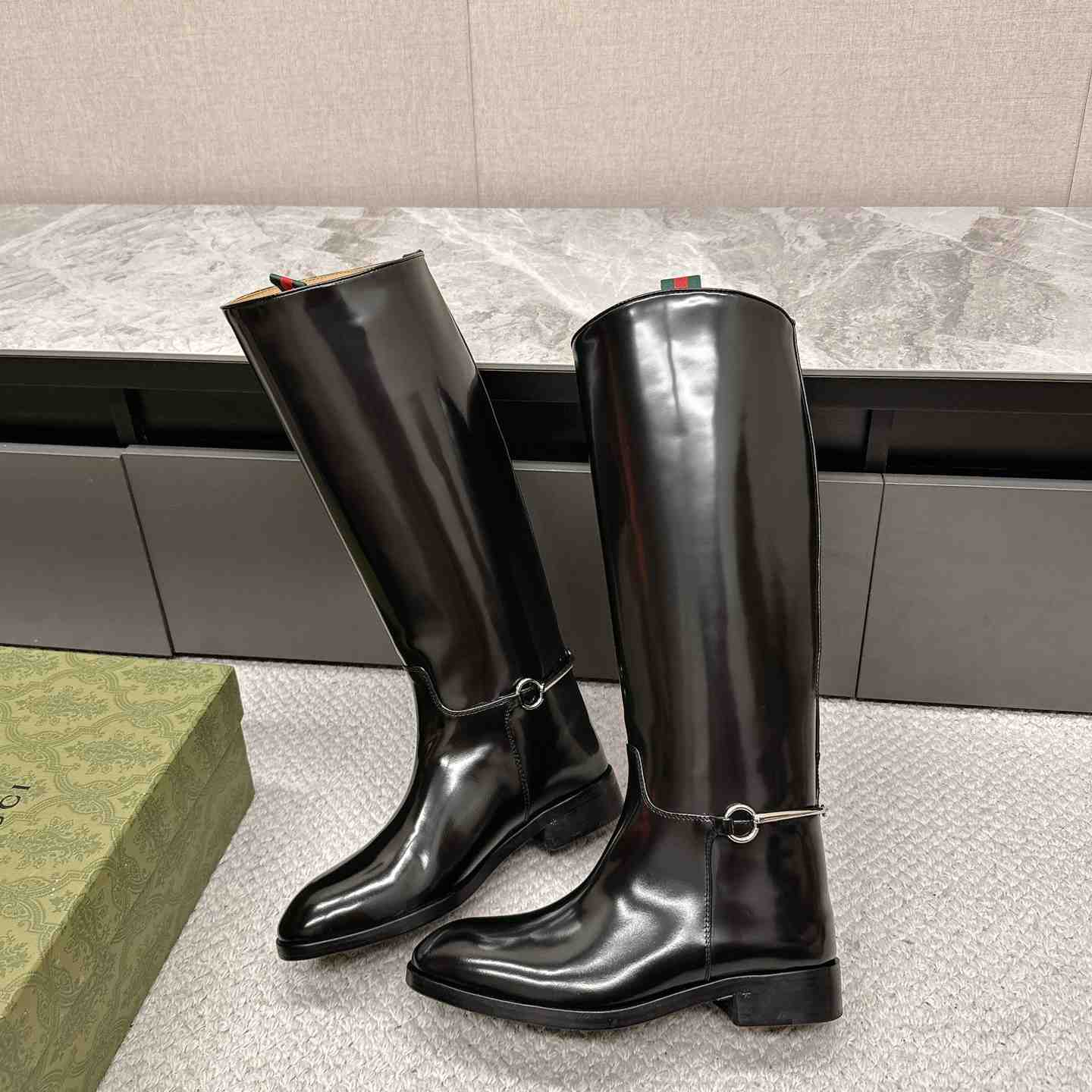 Gucci Women's Slim Horsebit Boot - FashionPlug