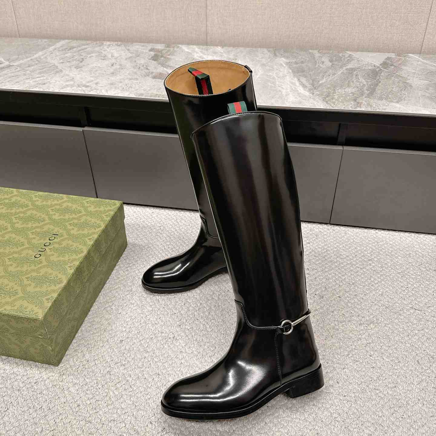 Gucci Women's Slim Horsebit Boot - FashionPlug