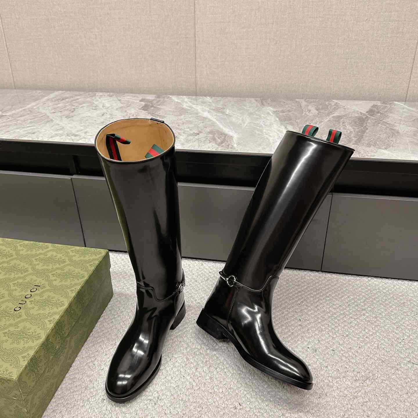 Gucci Women's Slim Horsebit Boot - FashionPlug