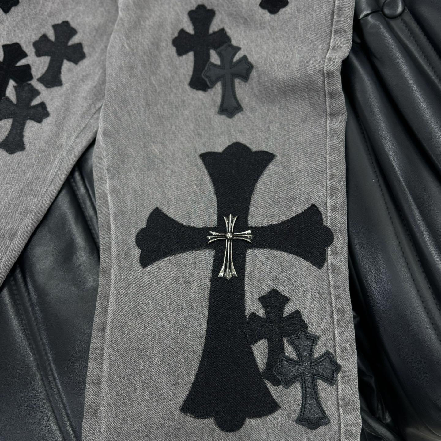 Chrome Heart X SexRecords Jeans - FashionPlug