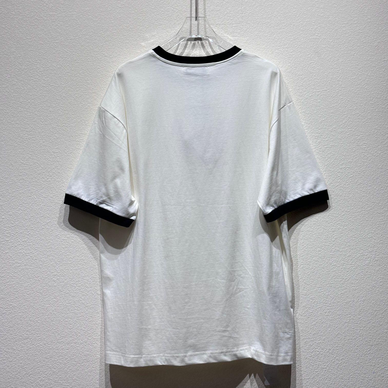 Miu Miu Logo Cotton T-shirt - FashionPlug