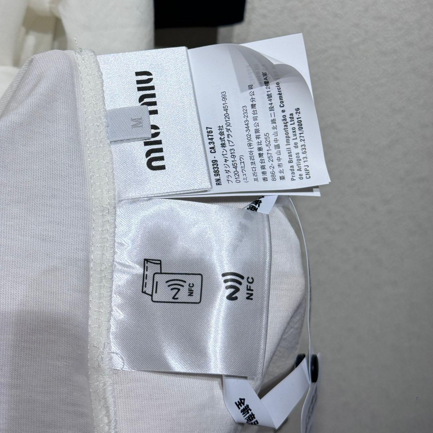 Miu Miu Logo Cotton T-shirt - FashionPlug