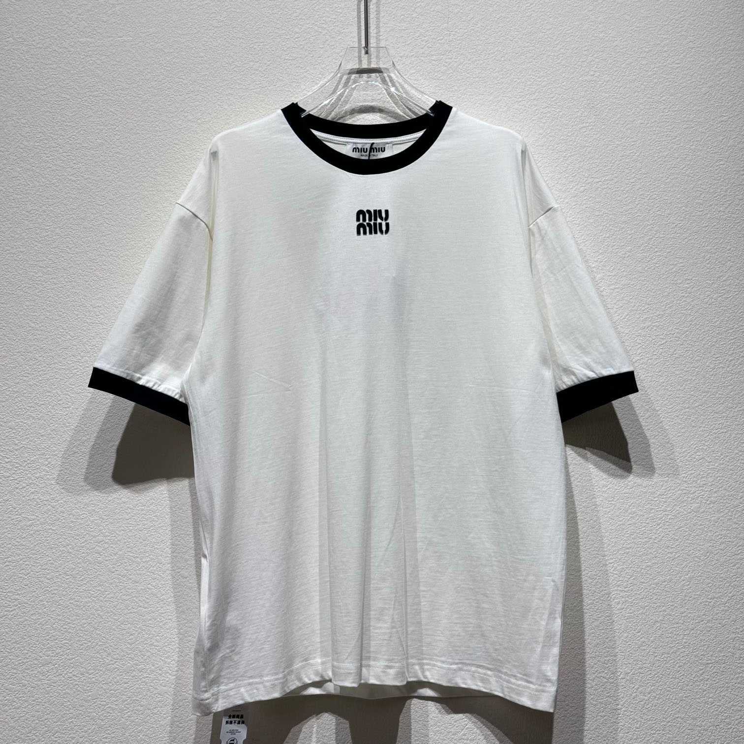 Miu Miu Logo Cotton T-shirt - FashionPlug