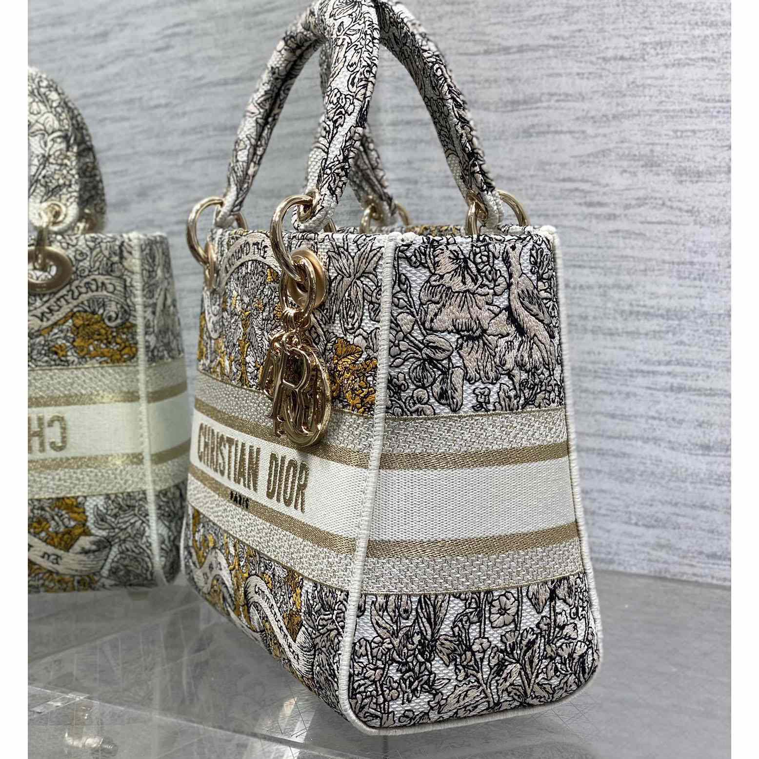 Dior Dioramour Medium Lady D-Lite Bag - FashionPlug
