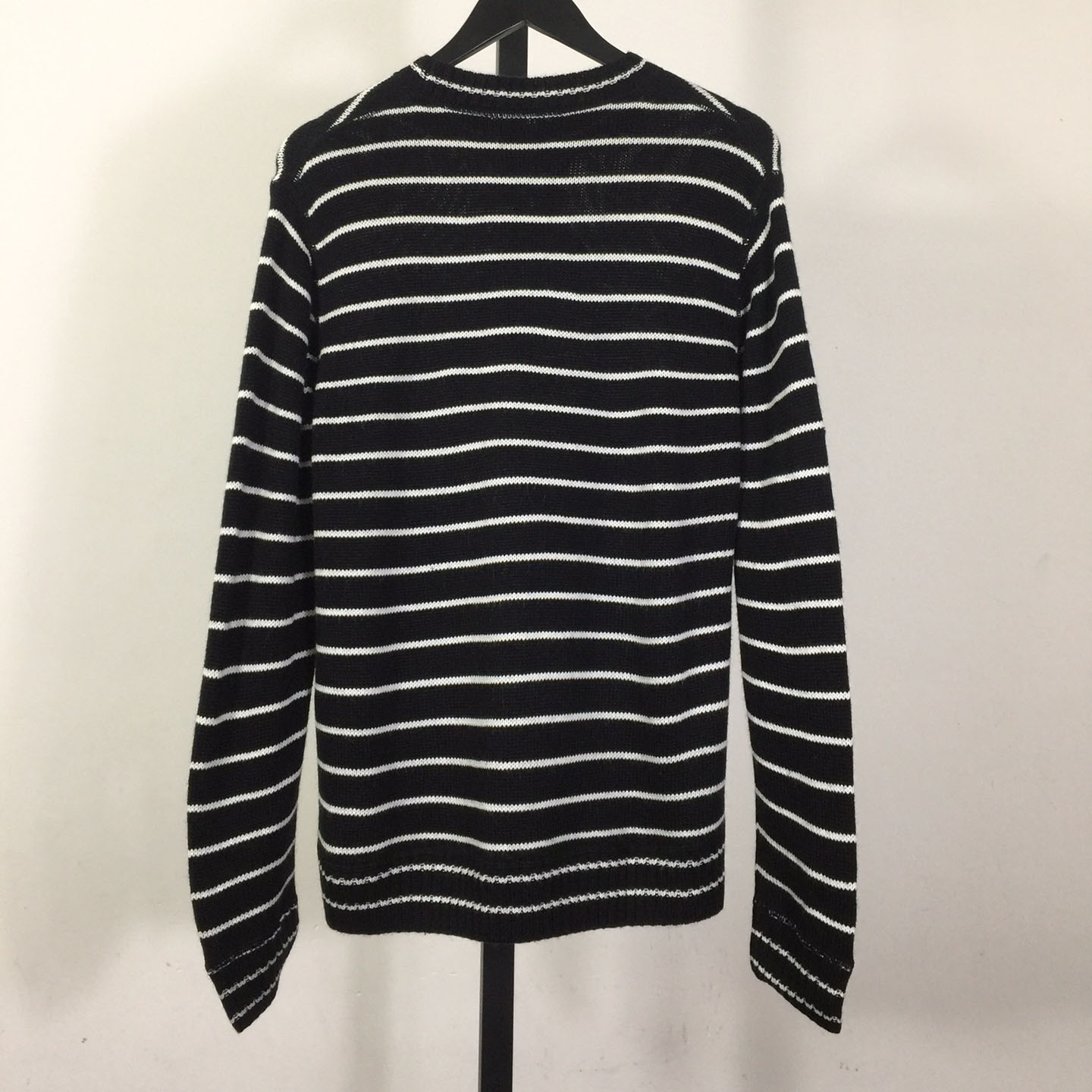 Prada Intarsia-logo Striped Cashmere Jumper - FashionPlug