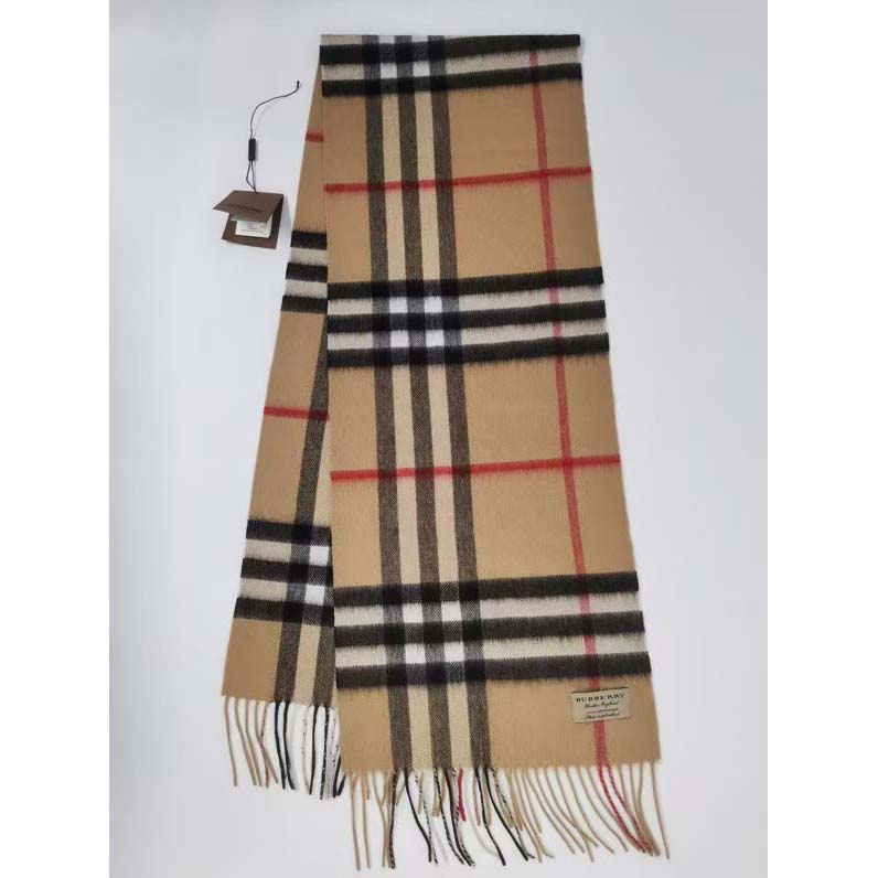 Burberry Check Cashmere Scarf - FashionPlug