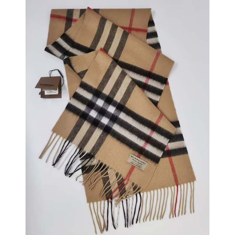 Burberry Check Cashmere Scarf - FashionPlug