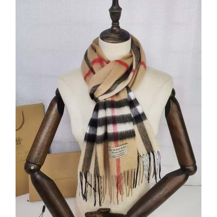 Burberry Check Cashmere Scarf - FashionPlug