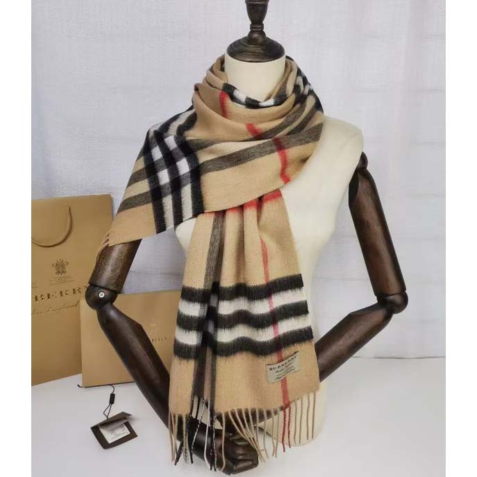 Burberry Check Cashmere Scarf - FashionPlug