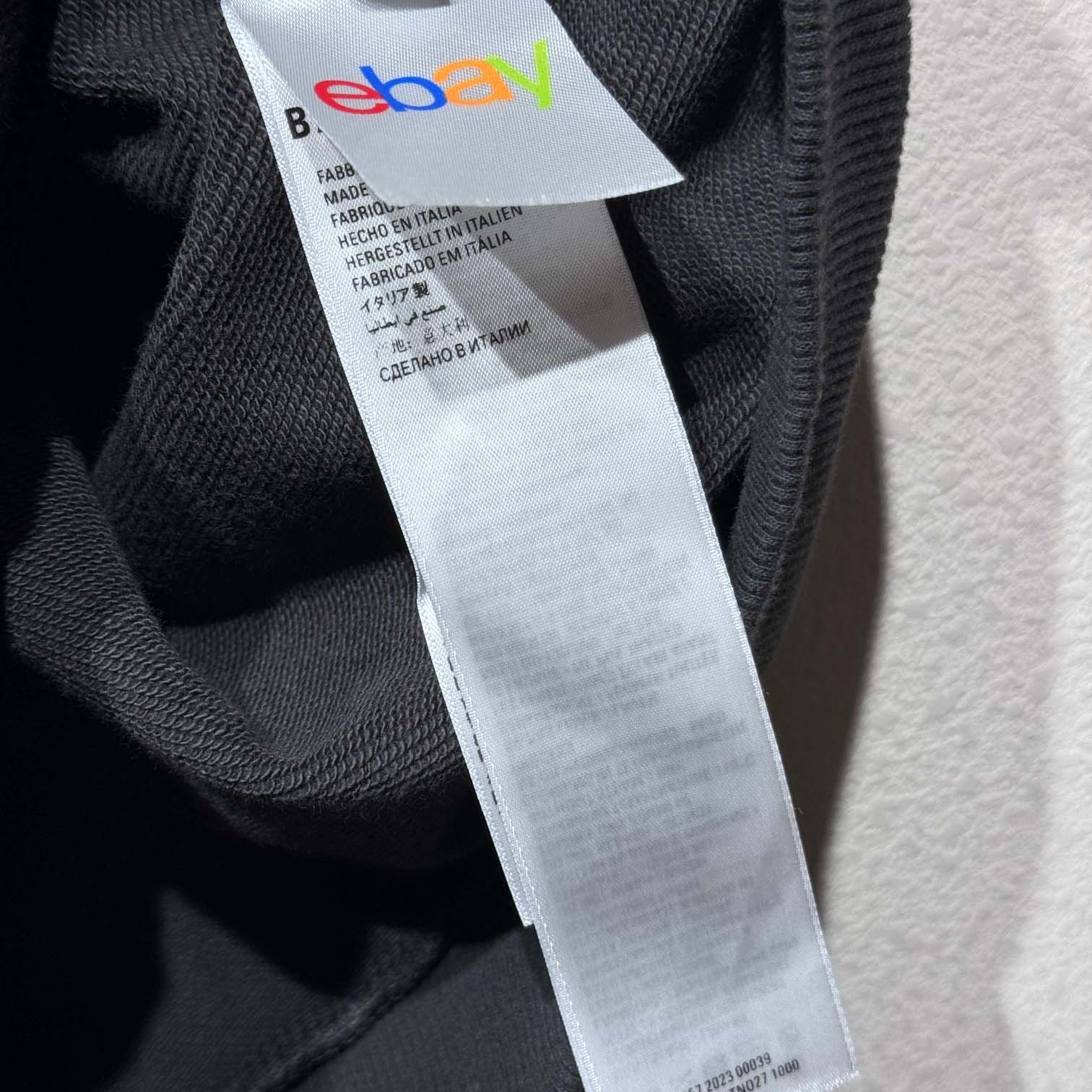 Balenciaga EBay Zip-Up Hoodie Regular Fit In Black - FashionPlug