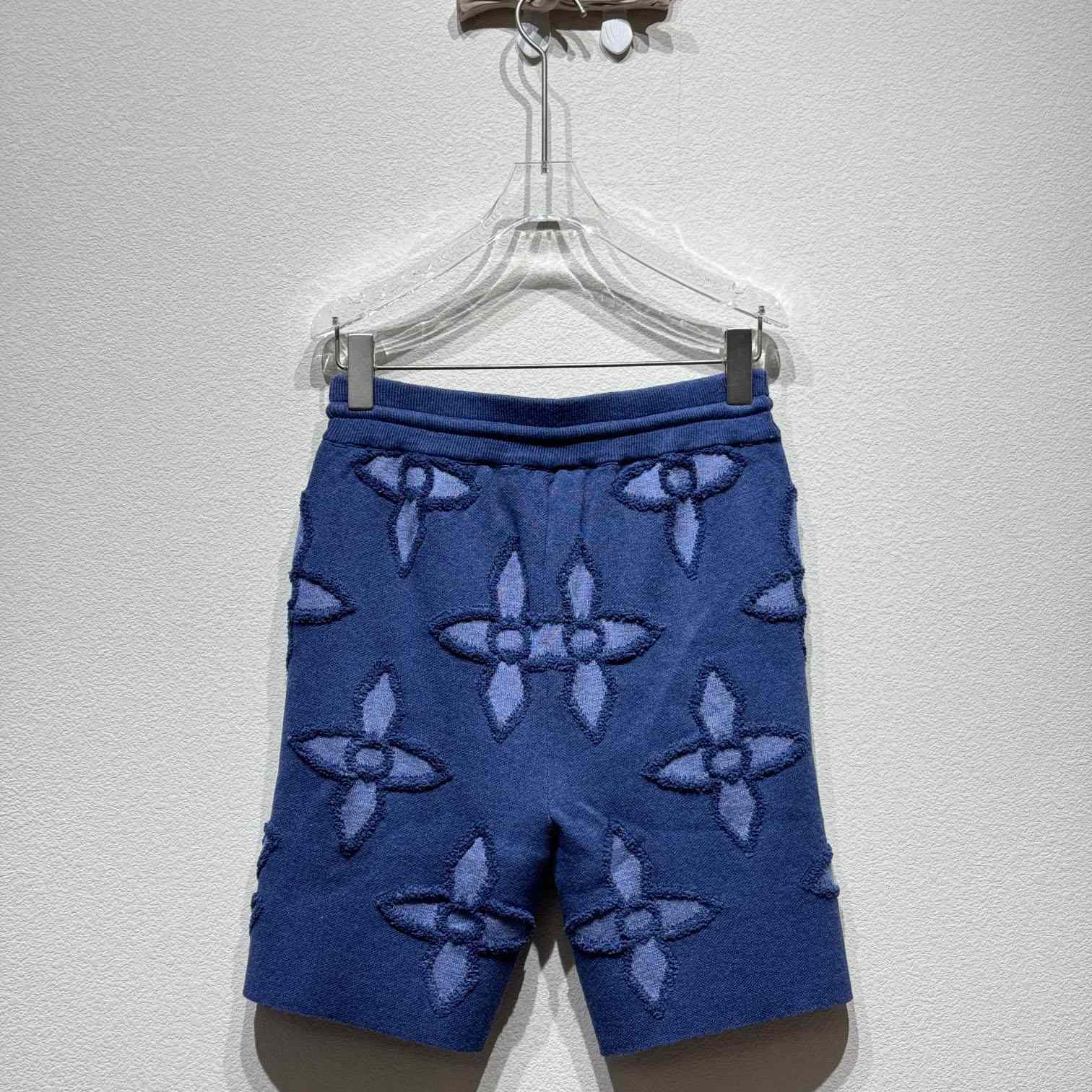 Louis Vuitton Textured Cotton Knit Shorts   1AGJSI - FashionPlug
