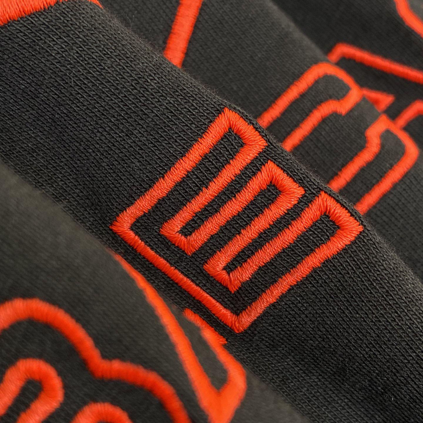 Balenciaga Lion Club T-Shirt Oversized In Washed black And Red - FashionPlug