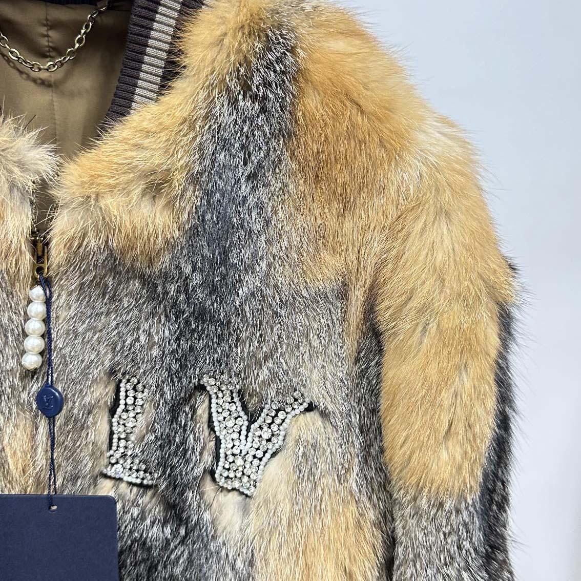 Louis Vuitton Fox Fur Bomber  1AFXBD - FashionPlug