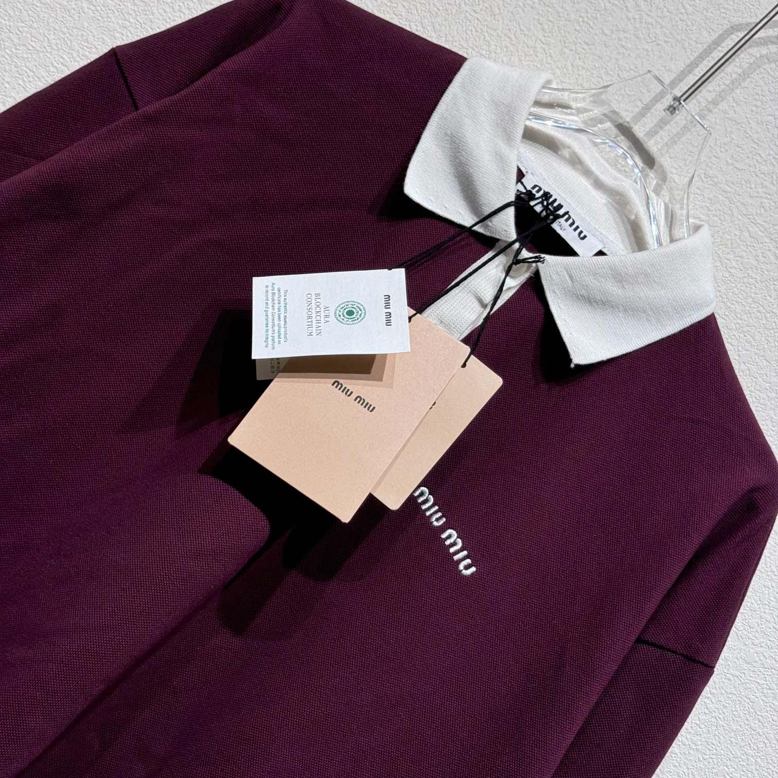 Miu Miu Jersey Polo Shirt - FashionPlug