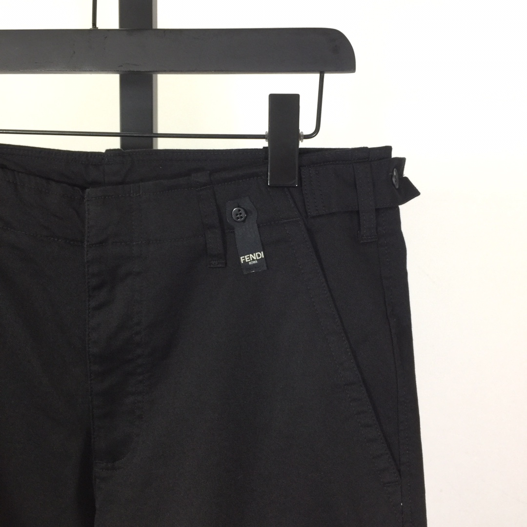 Fendi Black Wide Leg Cargo Pant  - FashionPlug