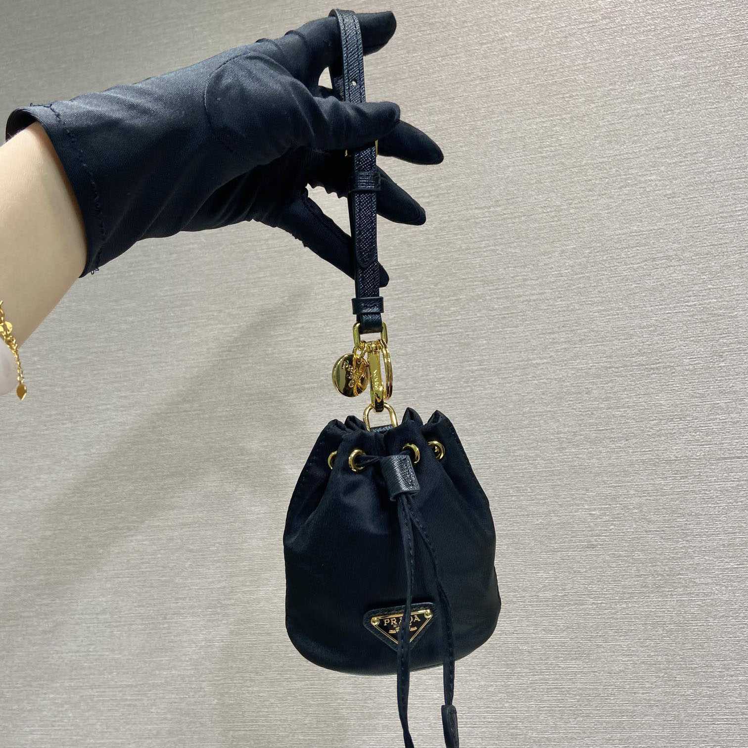 Prada Mini Icon Re-Nylon Bag Charm - FashionPlug