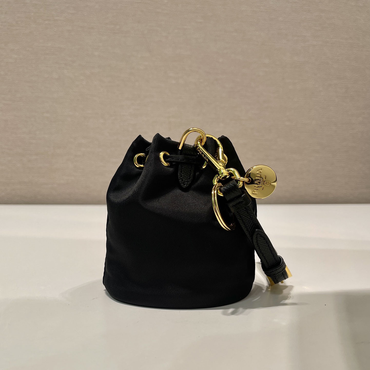 Prada Mini Icon Re-Nylon Bag Charm - FashionPlug