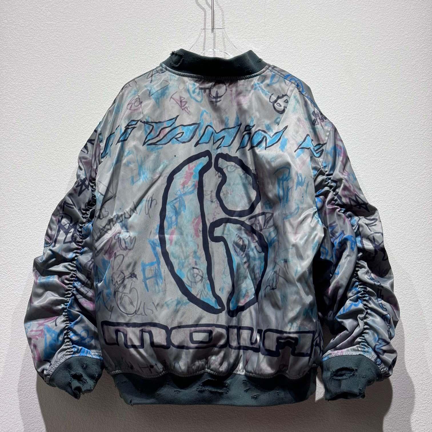 Mowalola Graffiti Bomber Jacket - FashionPlug