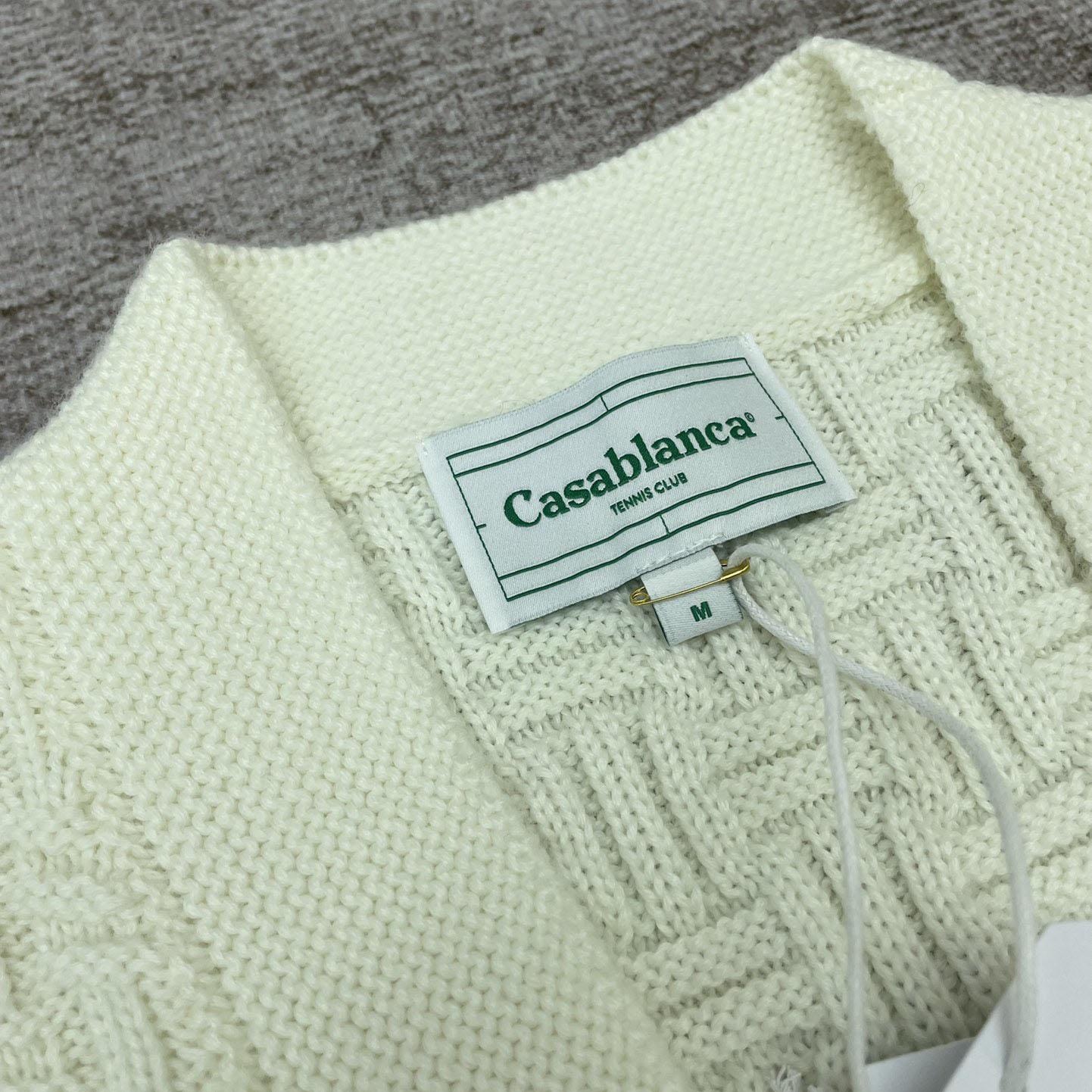 Casablanca Column Stitch Cardigan     D0082 - FashionPlug