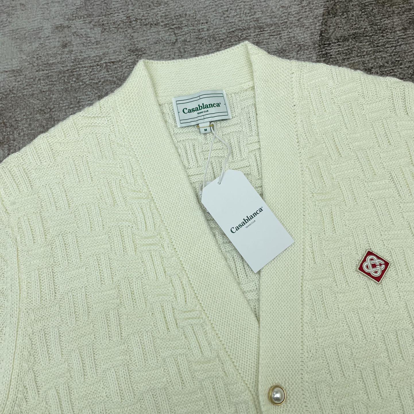 Casablanca Column Stitch Cardigan     D0082 - FashionPlug