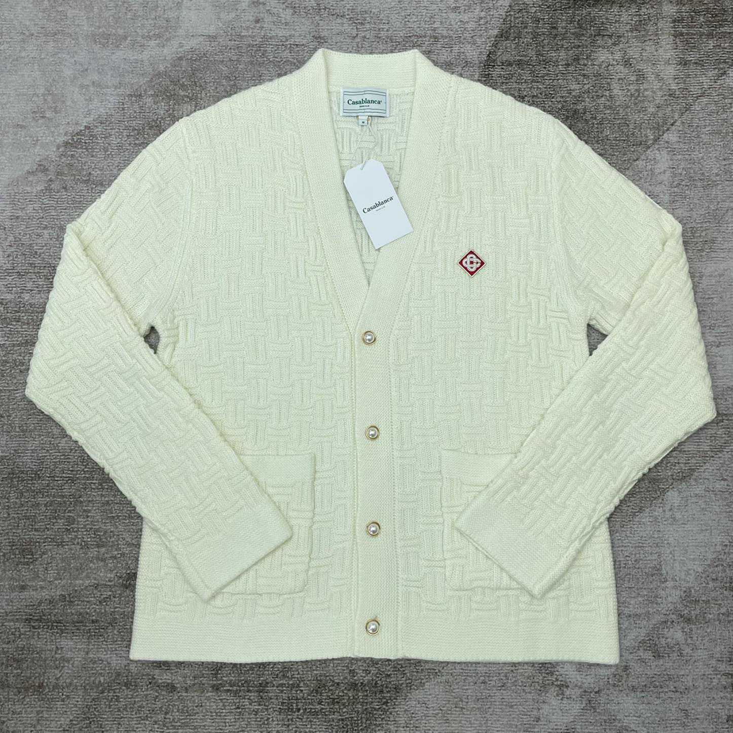 Casablanca Column Stitch Cardigan     D0082 - FashionPlug