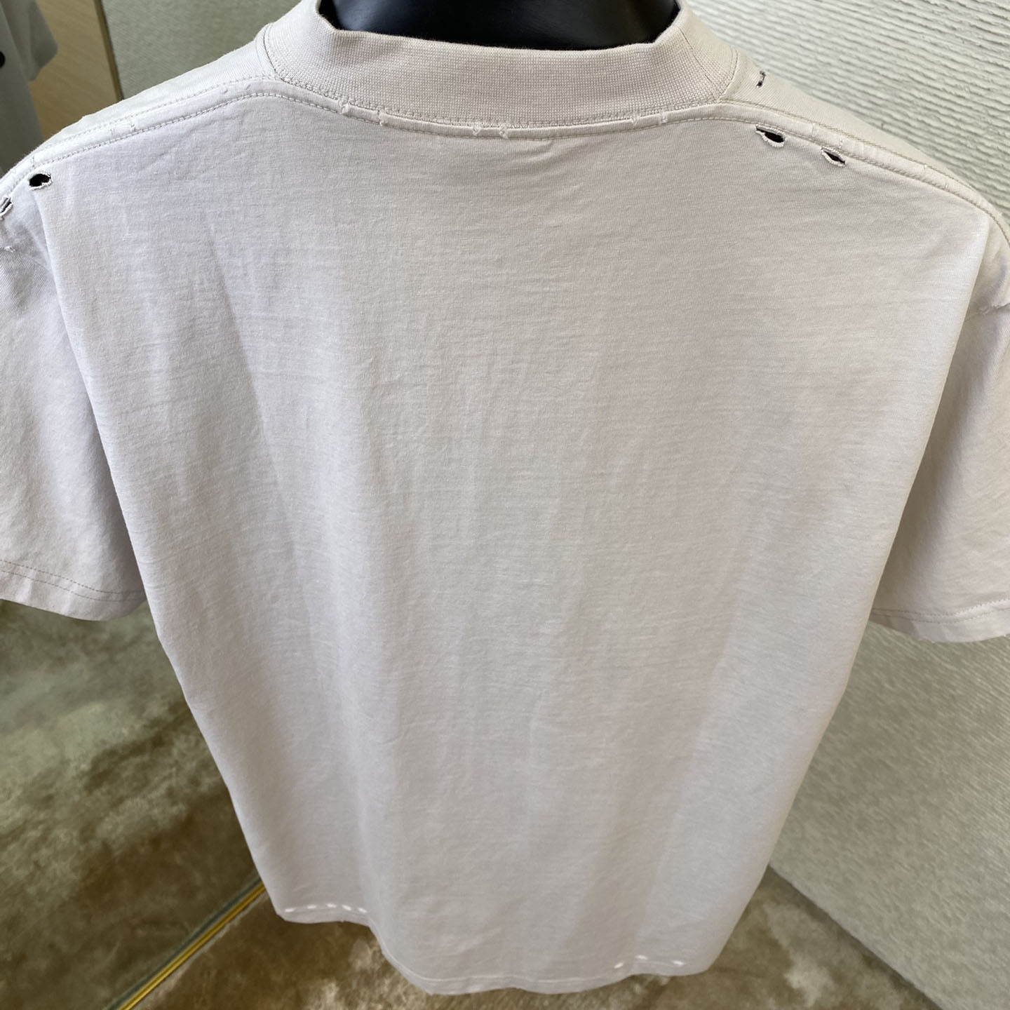 Balenciaga 3B Liquefied T-Shirt Oversized in Dirty White - FashionPlug