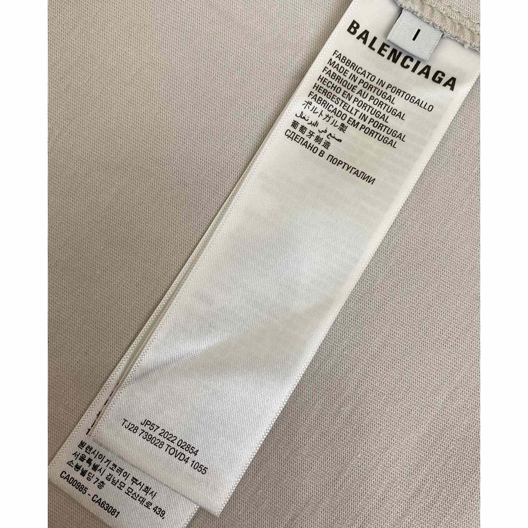 Balenciaga 3B Liquefied T-Shirt Oversized in Dirty White - FashionPlug