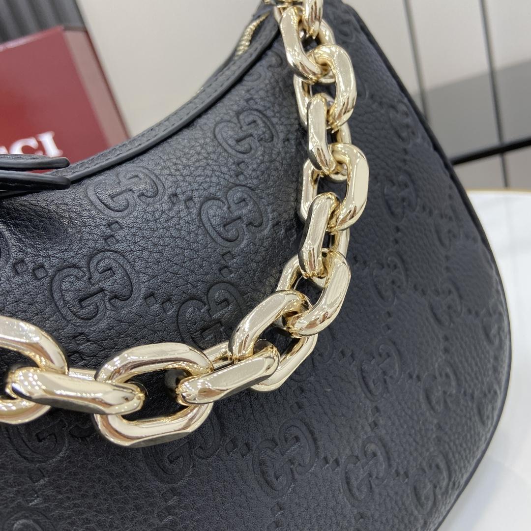 Gucci GG Emblem Small Shoulder Bag - FashionPlug