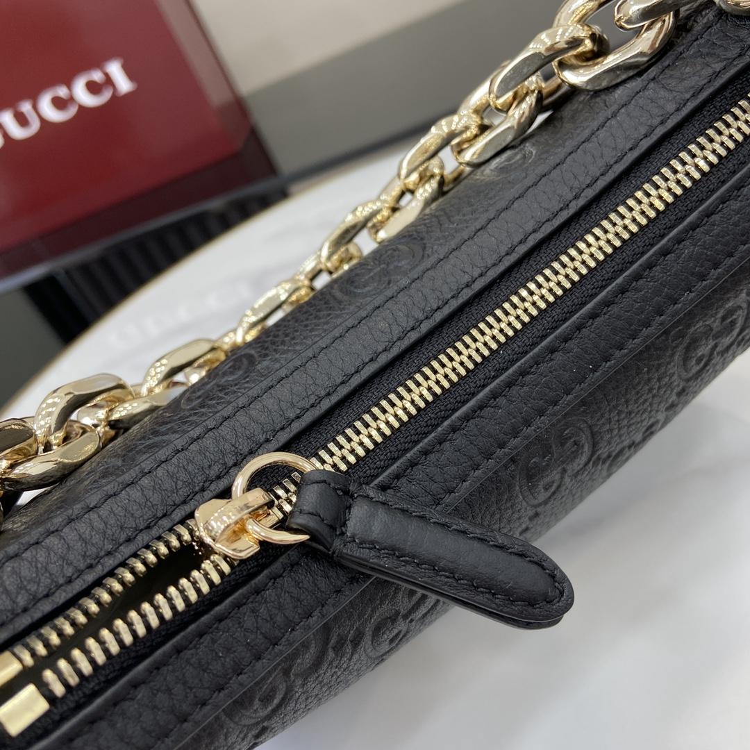 Gucci GG Emblem Small Shoulder Bag - FashionPlug