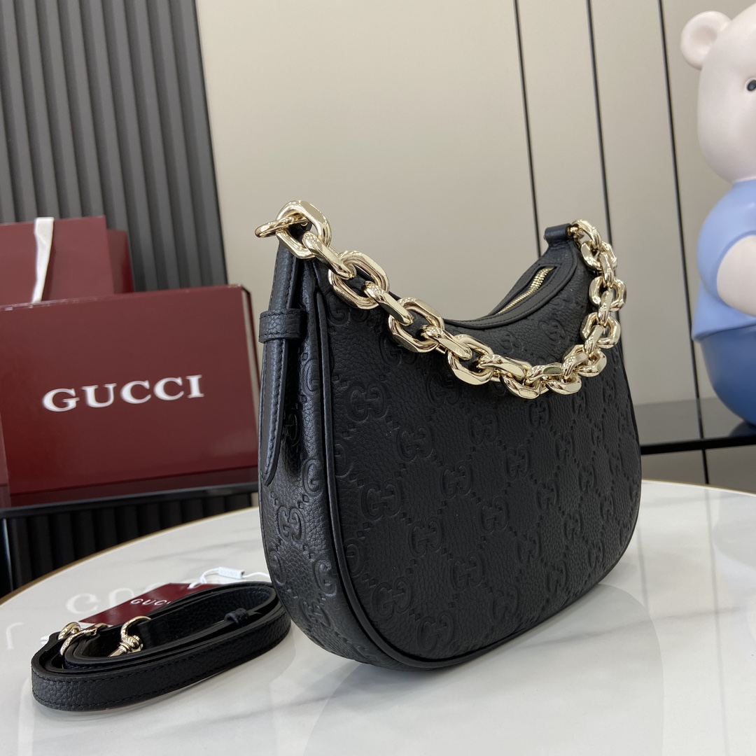 Gucci GG Emblem Small Shoulder Bag - FashionPlug