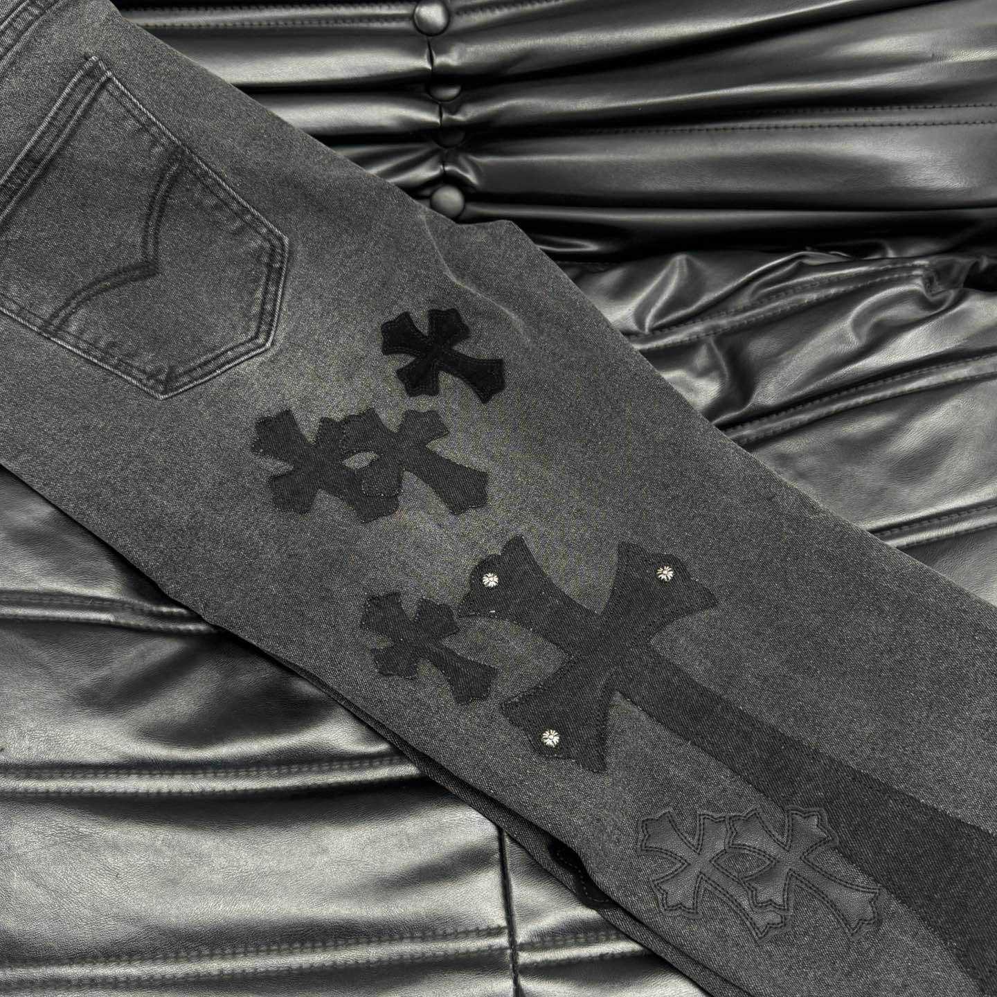 Chrome Heart X SexRecords Jeans - FashionPlug