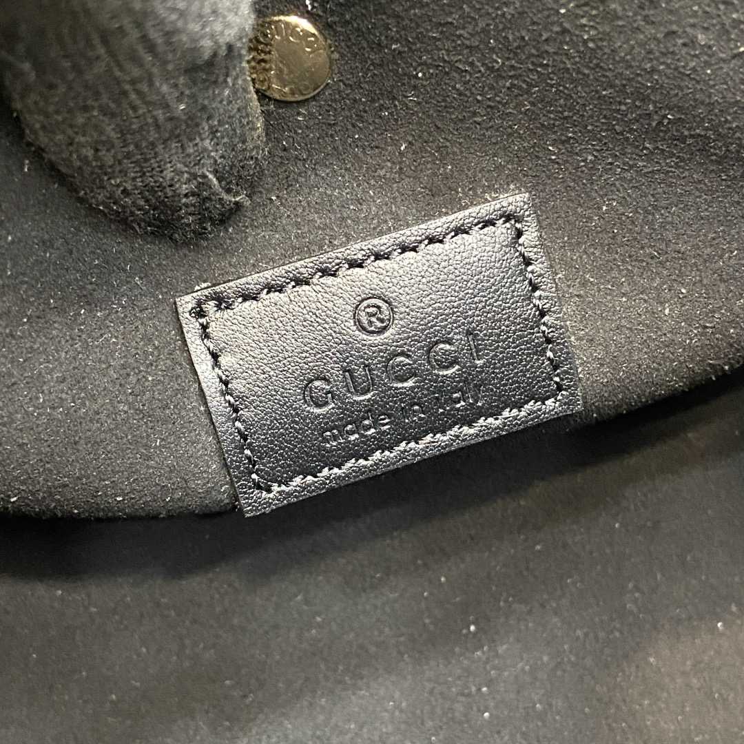 Gucci GG Emblem Mini Bucket Bag  - FashionPlug