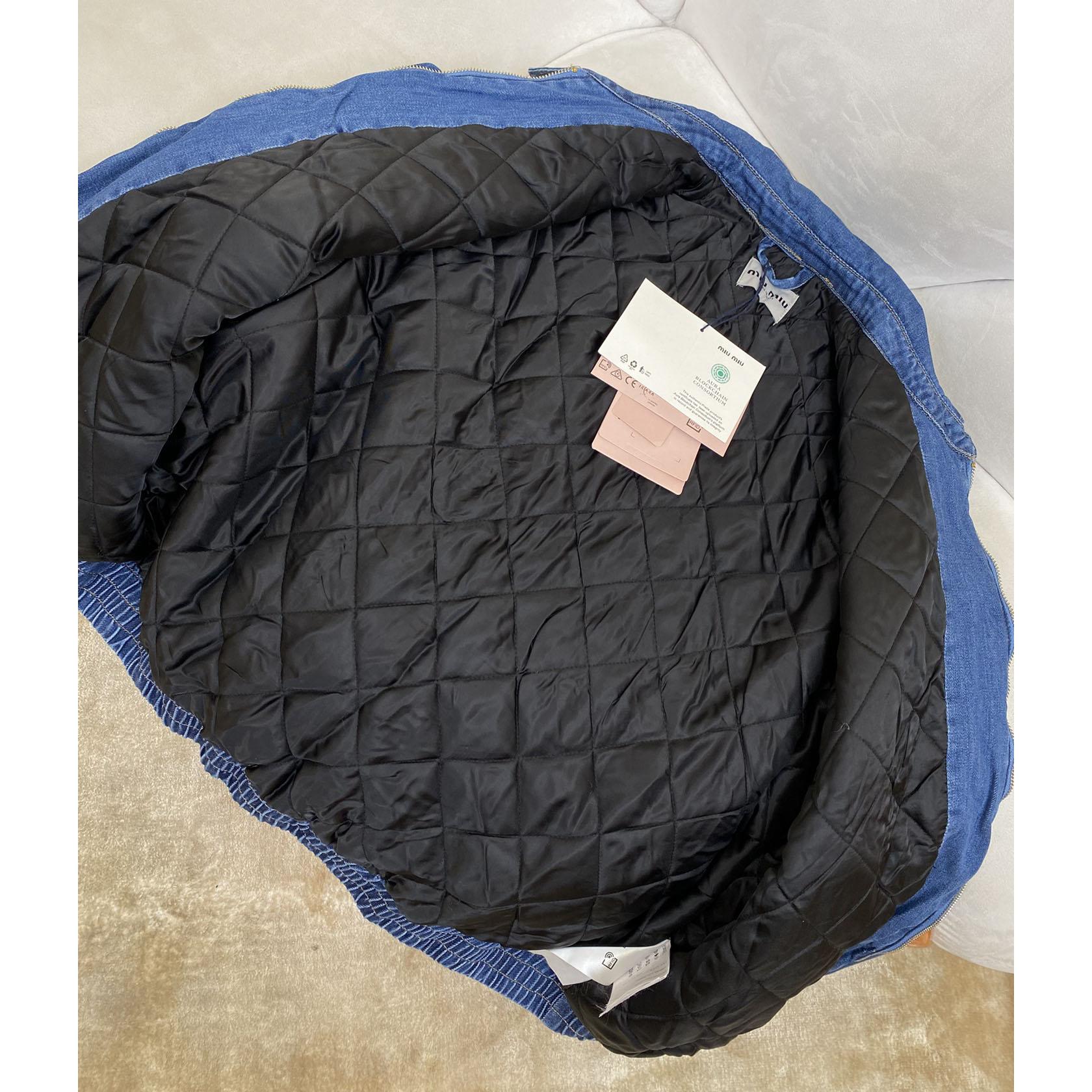 Miu Miu Denim Down Jacket - FashionPlug