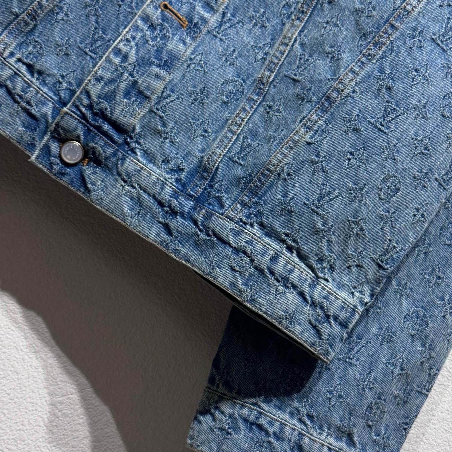 Louis Vuitton Monogram Jacquard Denim Jacket  1AGHUL - FashionPlug