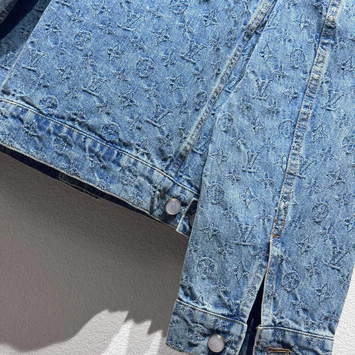 Louis Vuitton Monogram Jacquard Denim Jacket  1AGHUL - FashionPlug