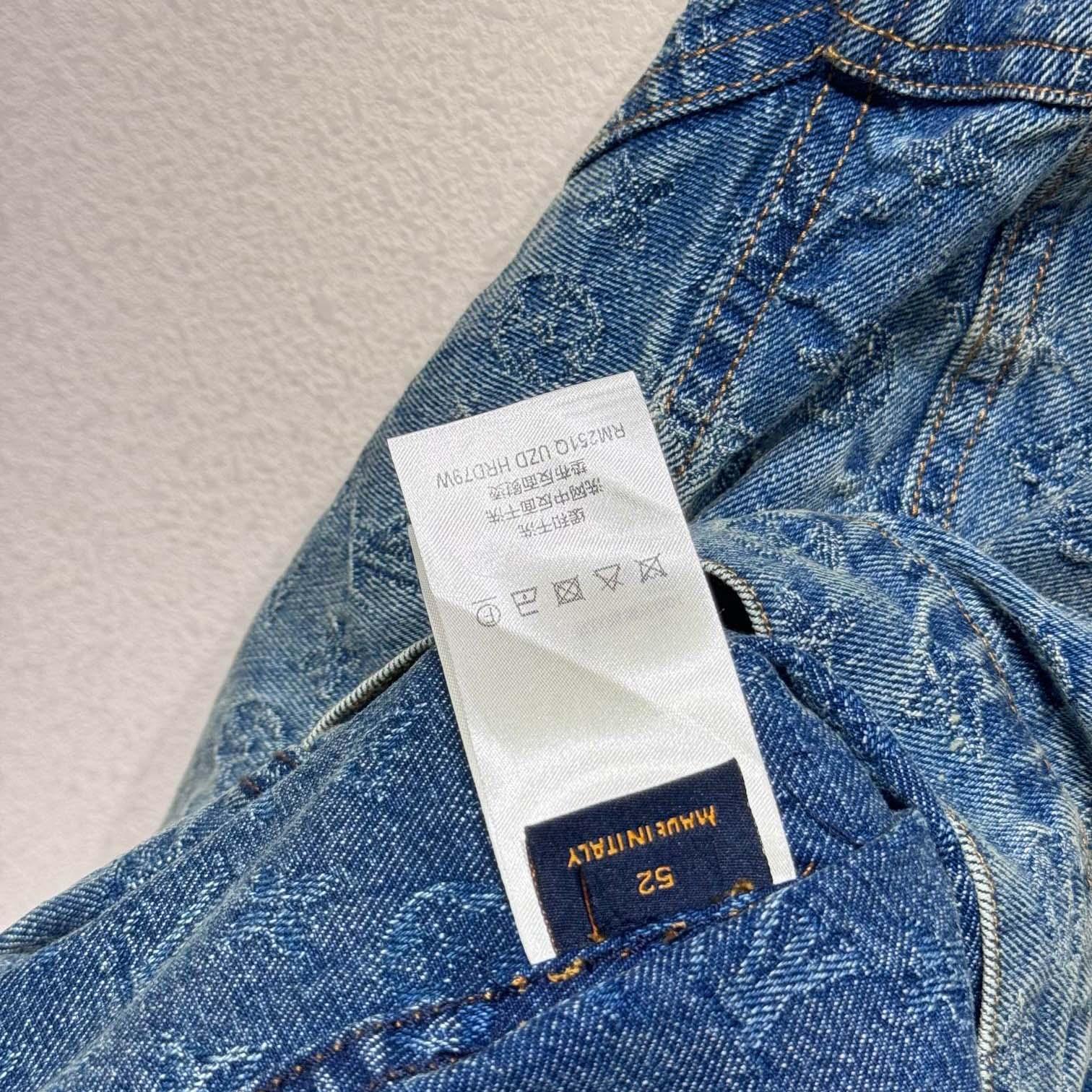Louis Vuitton Monogram Jacquard Denim Jacket  1AGHUL - FashionPlug