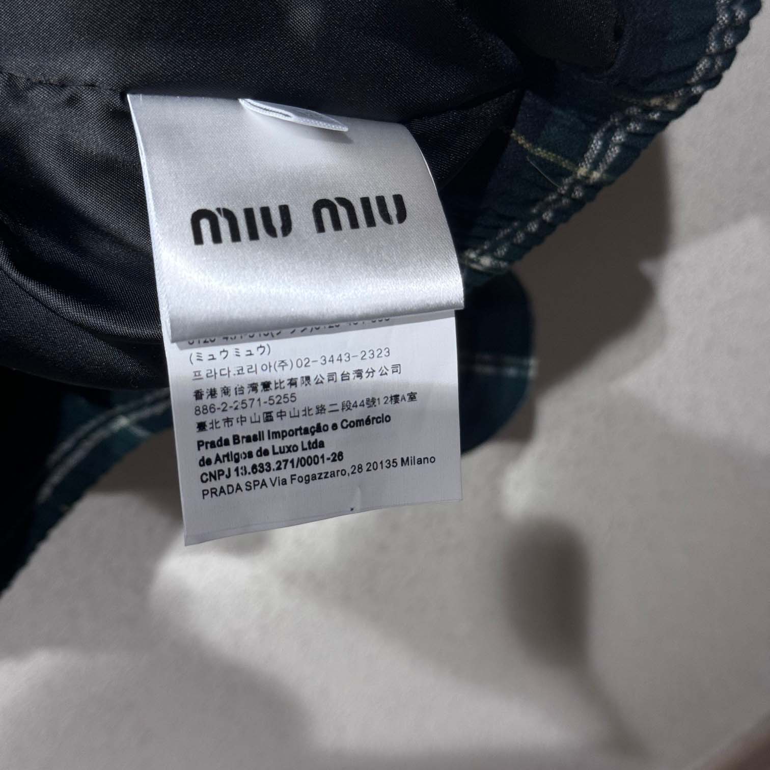 Miu Miu Plaid Hoodie Jacket - FashionPlug