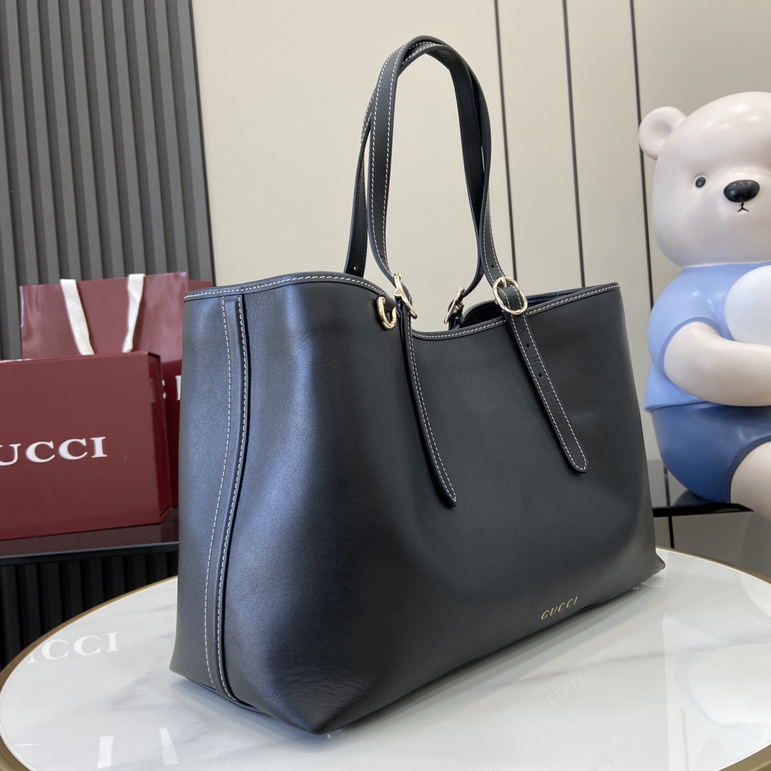 Gucci GG Emblem Medium Tote Bag - FashionPlug