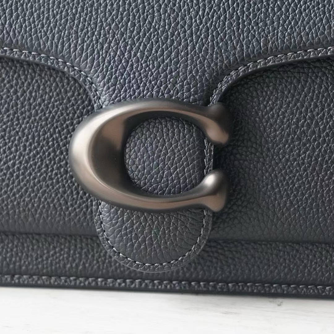 Coach Women's Black Pebble Tabby Shoulder Bag （26*15*8cm） - FashionPlug