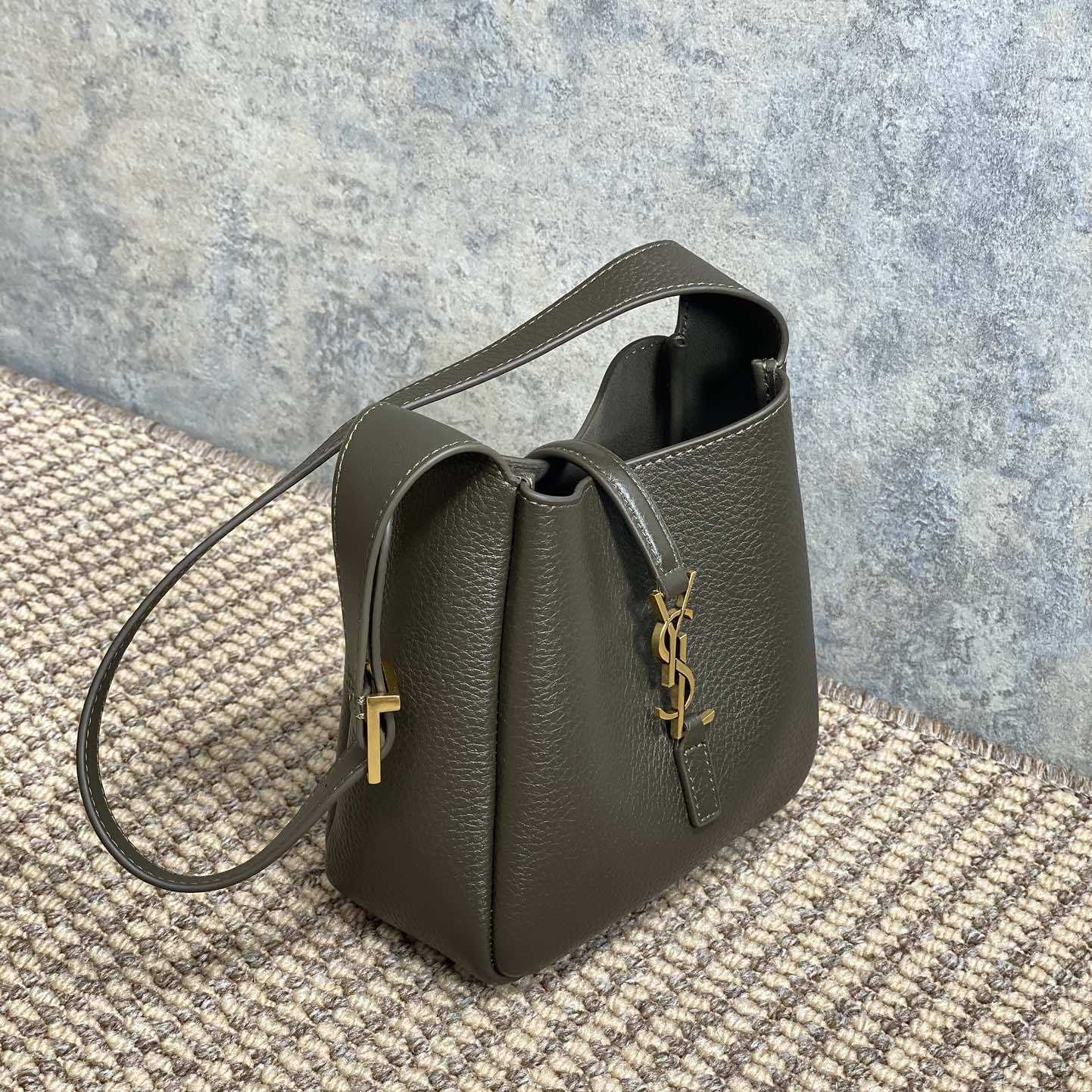 Saint Laurent LE 5 À 7 Supple Baby In Grained Leather - FashionPlug